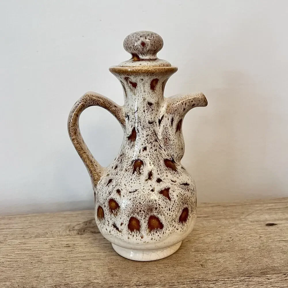 Fosters Pottery Honeycomb Cruet Set 1970's Made in England Vintage Retro